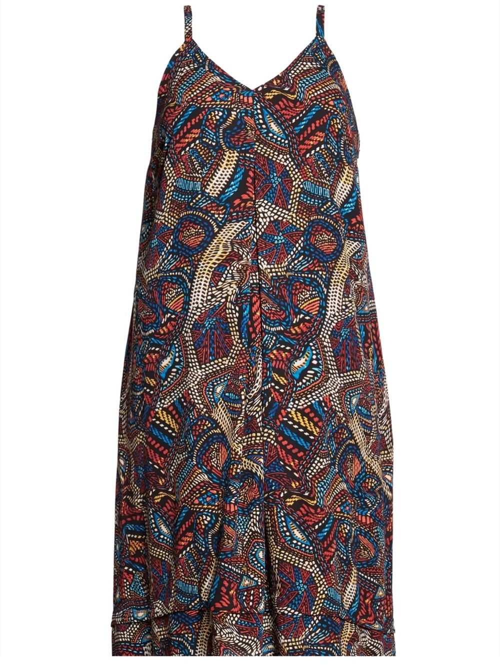 Sejour Sleeveless Abstract Print Maxi Dress
